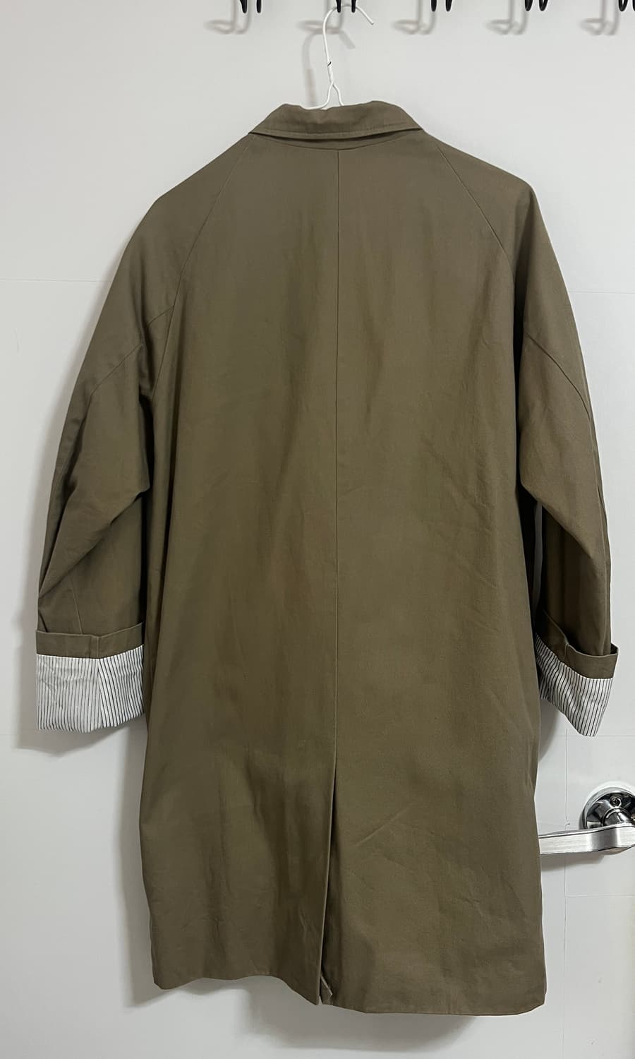 ADLE 안감 스트라이프 래글런 트렌치 코트(남여공용) 상품이미지7