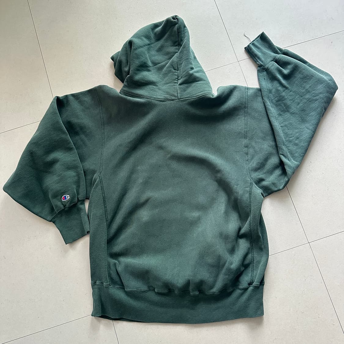 80s 챔피온 블랭크 리버스위브 후드티 XL  상품이미지5