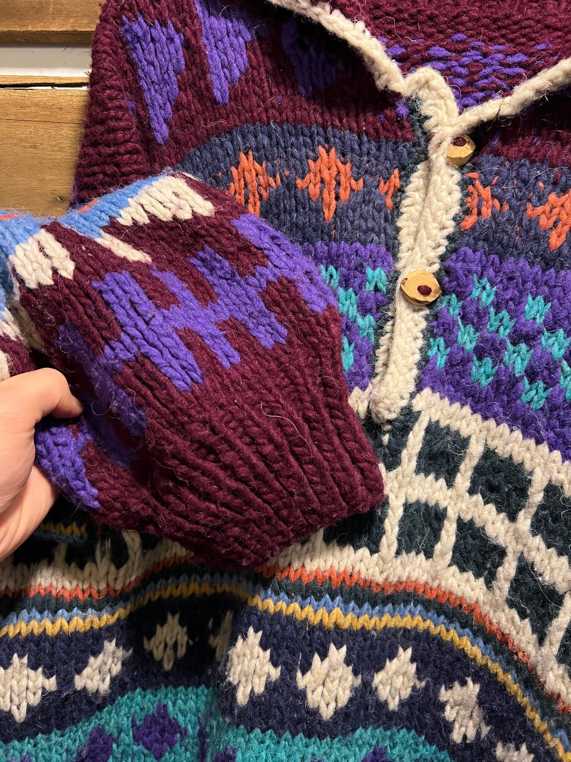 [XL]90's 빈티지 핸드메이드 에콰도르 풀오버 스웨터 니트 상품이미지3