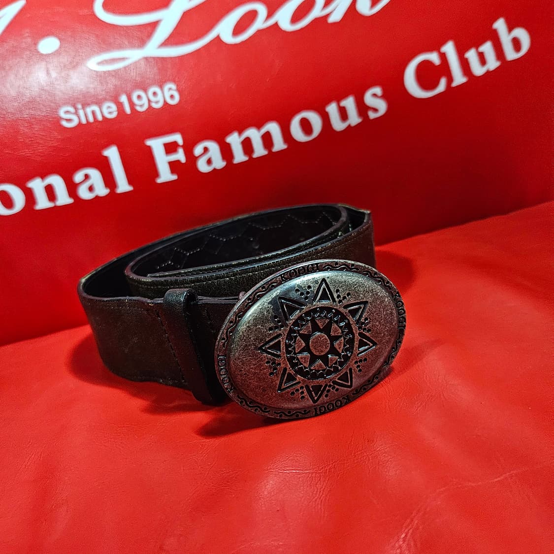 Koogi 90's Vintage 웨스턴 버클 유니크 가죽 벨트  상품이미지2