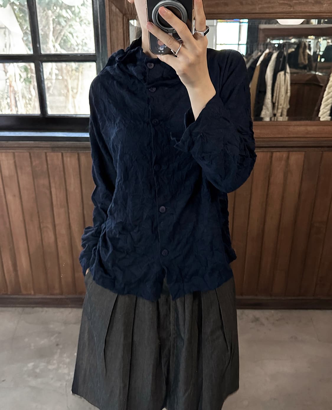 ISSEY MIYAKE ME crinkle pleats blouse 상품이미지4