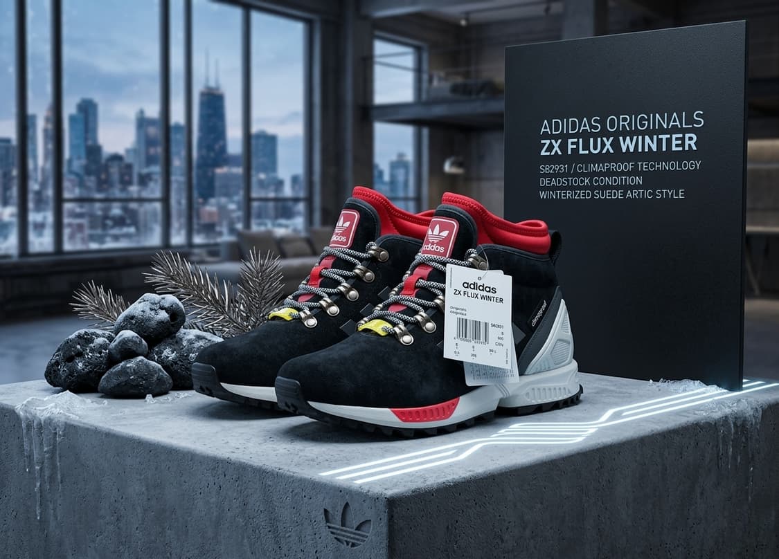 [새상품/희귀] 아디다스 ZX 플럭스 윈터 블랙 (245) - 소가죽 상품이미지1
