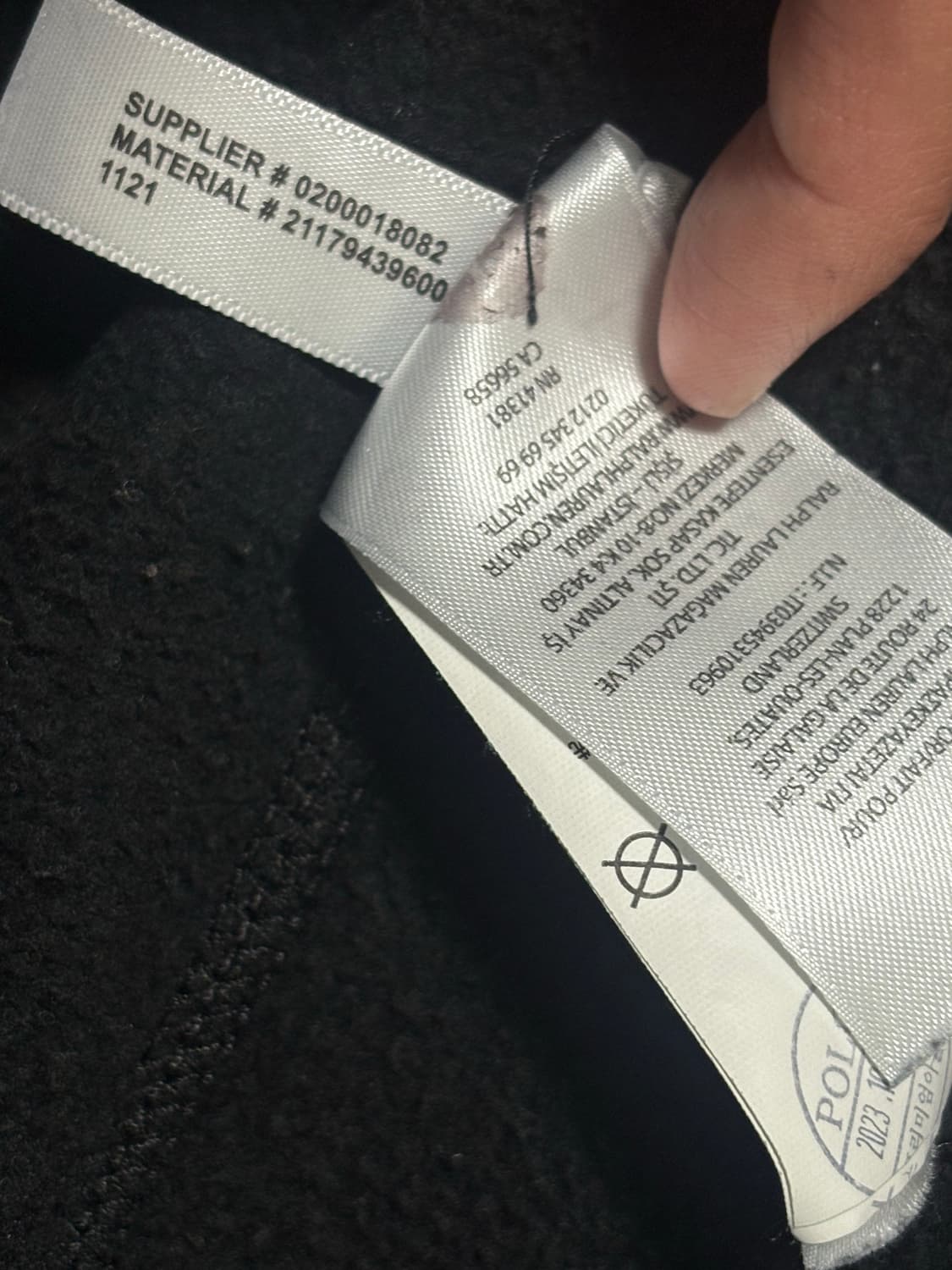 폴로 후드집업 블랙 M급처 상품이미지2