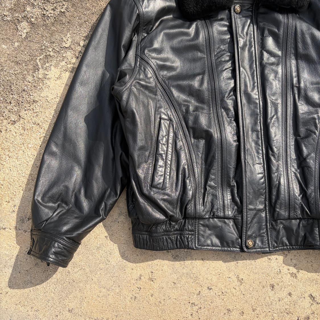 90s Avun Classics 빈티지 소가죽 자켓 XL 상품이미지3