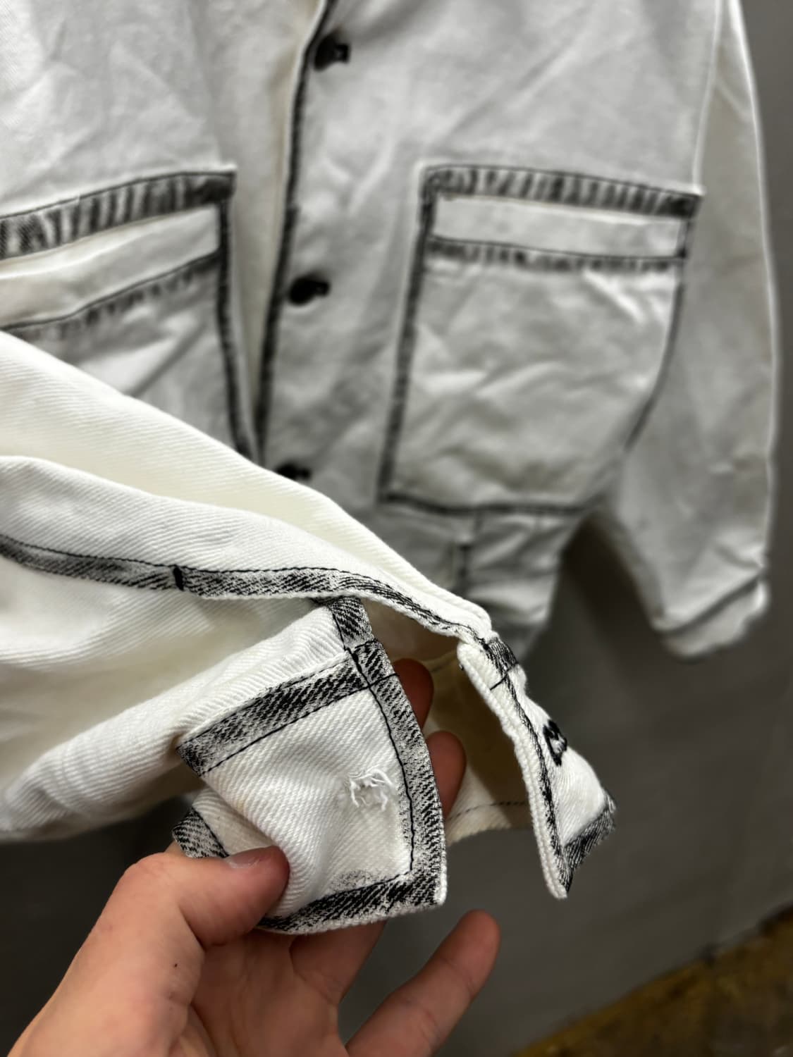 메종미네드 화이트 데님 자켓 M 상품이미지4