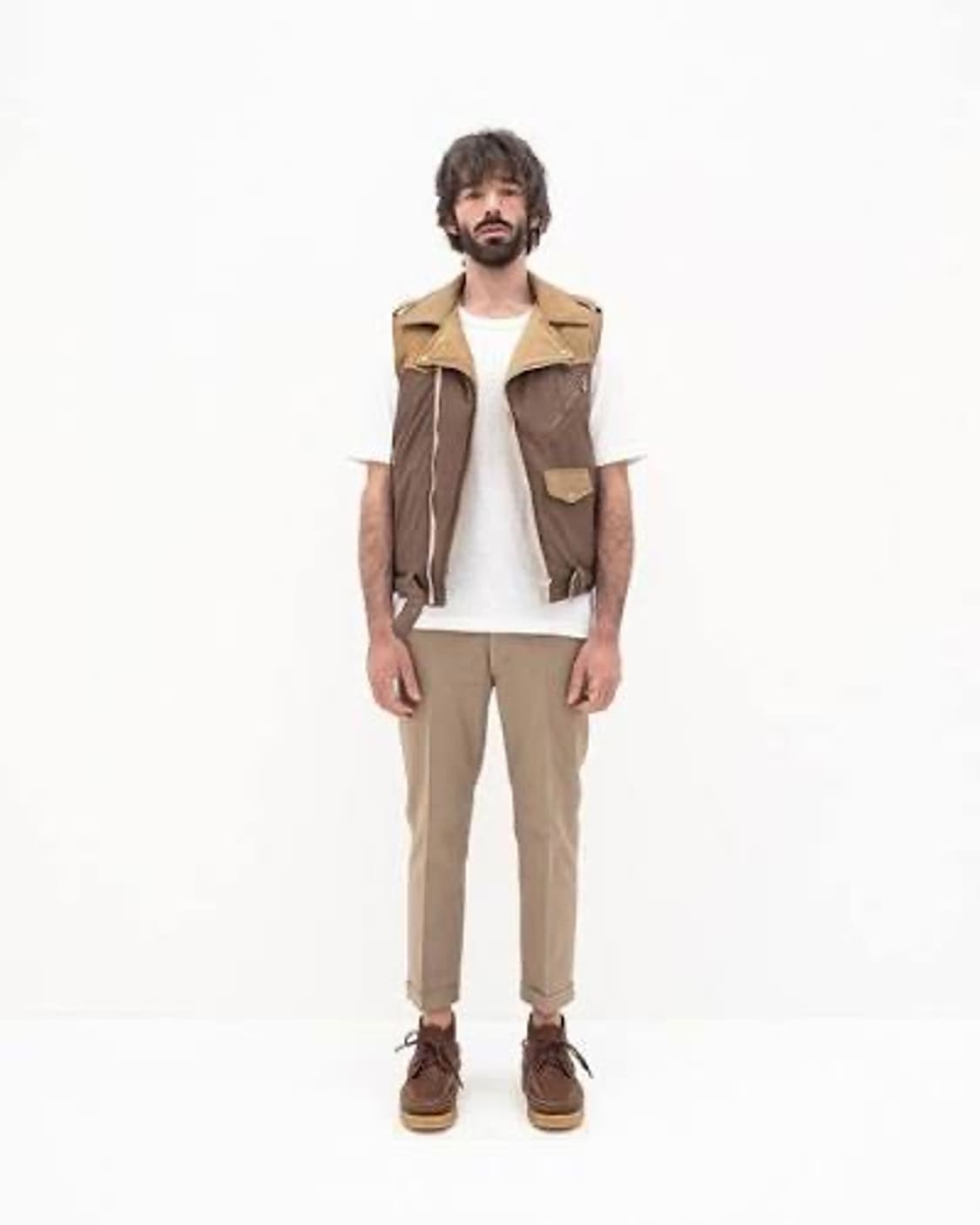 4) 21AW 비즈빔 스트라블러 베스트 스웨이드 브라운 상품이미지1