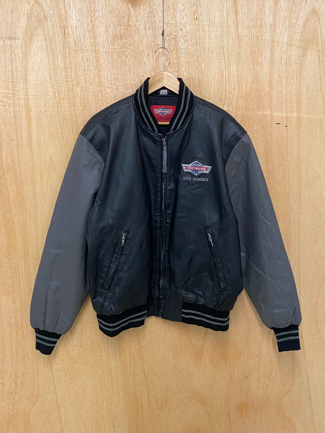 VTG leather varsity jacket 레더 바시티 자켓 상품이미지1