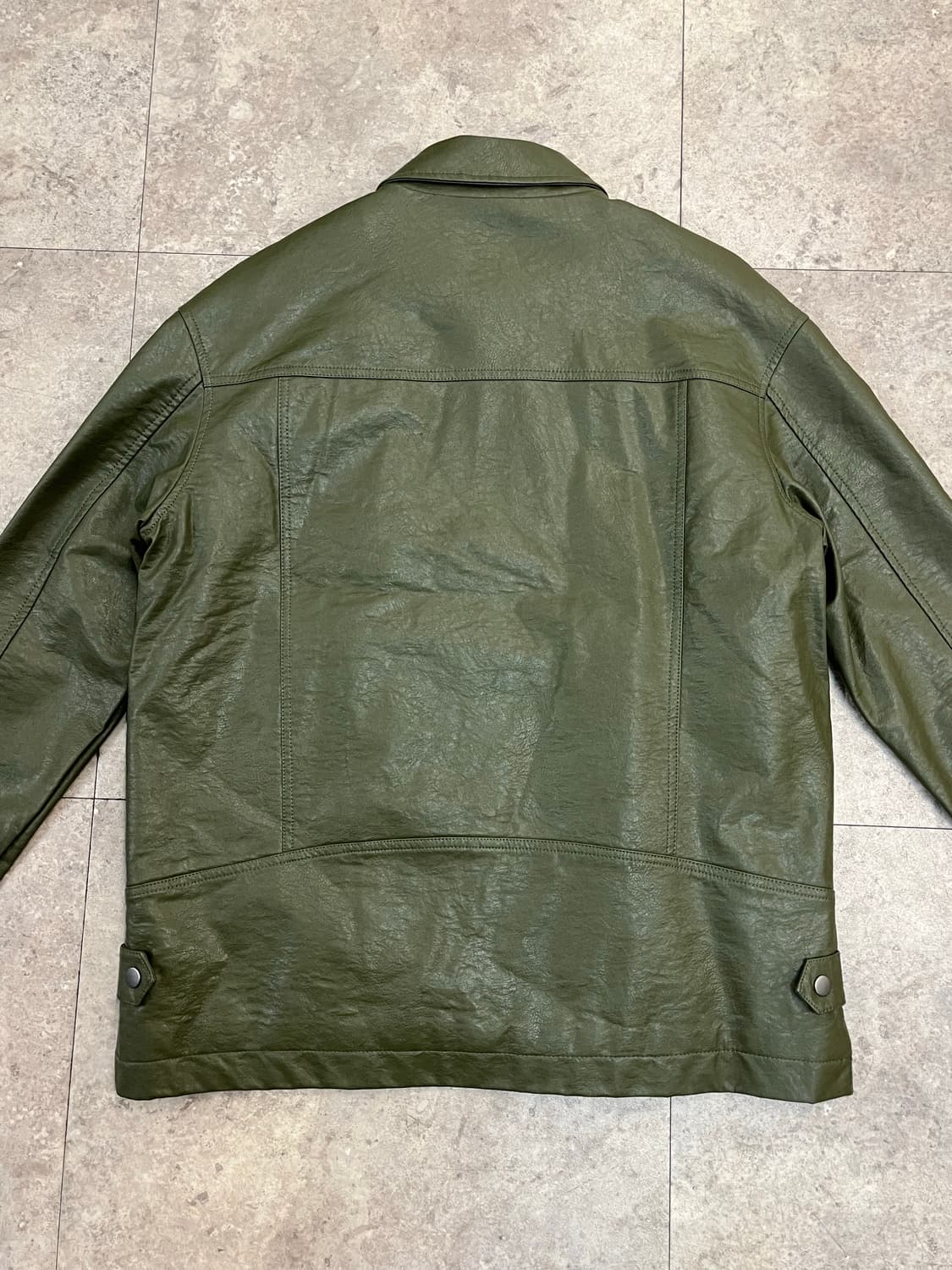 빈티지 레더 자켓 카키 95 #csz2649 상품이미지6