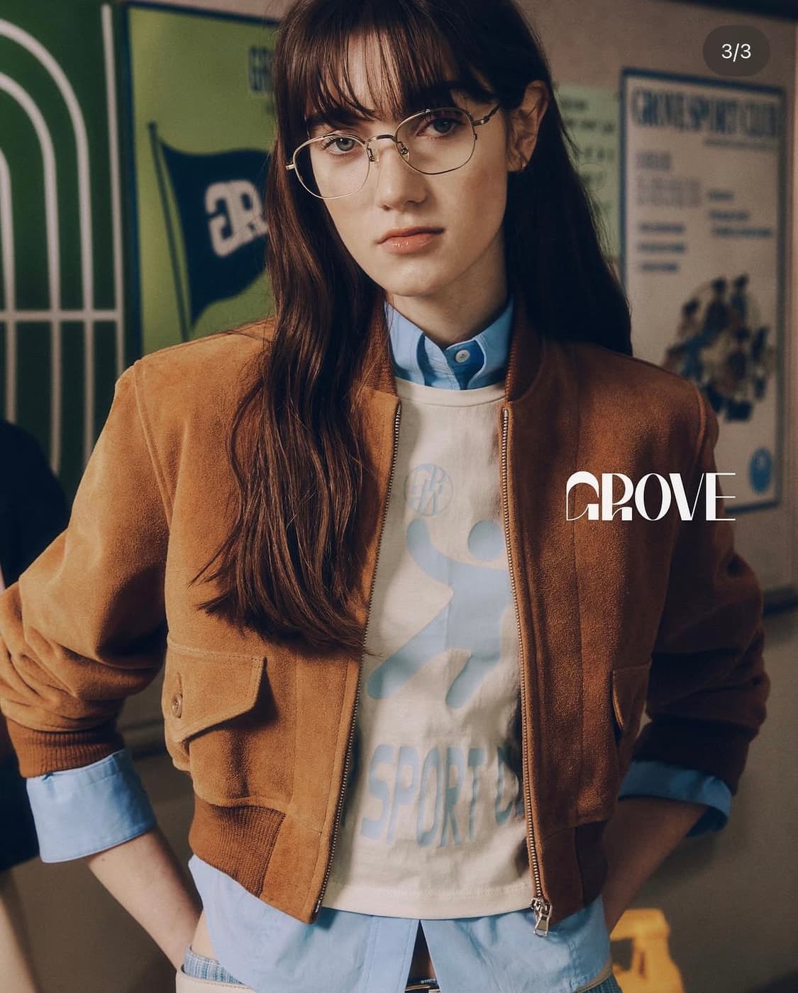 그로브 스웨이드 봄버재킷 상품이미지1