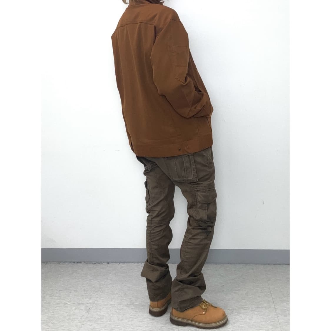 빈티지 브릭 브라운 유틸리티 자켓 블루종 상품이미지4