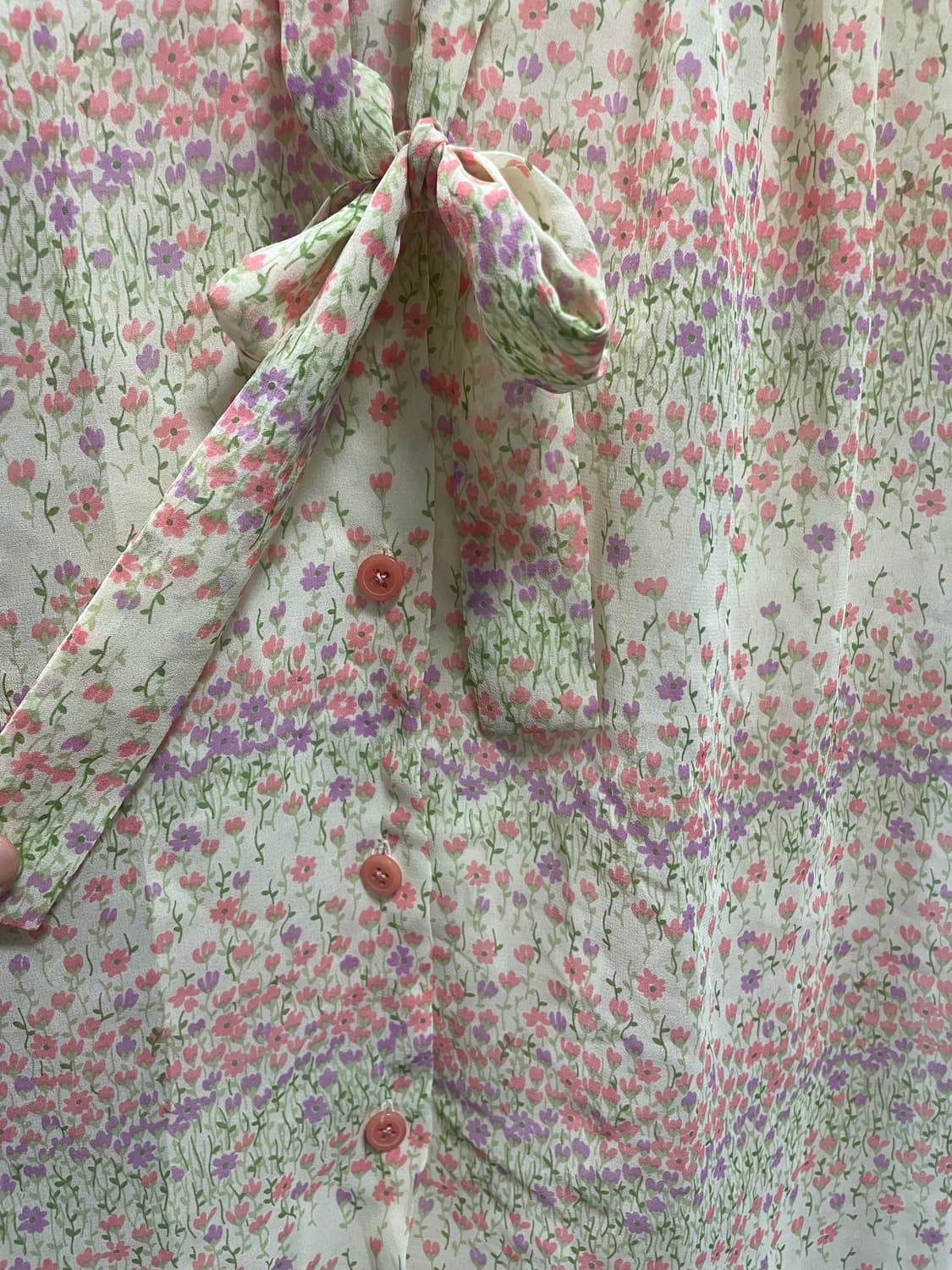 꽃무늬블라우스flower pattern ribbon blouse 상품이미지3