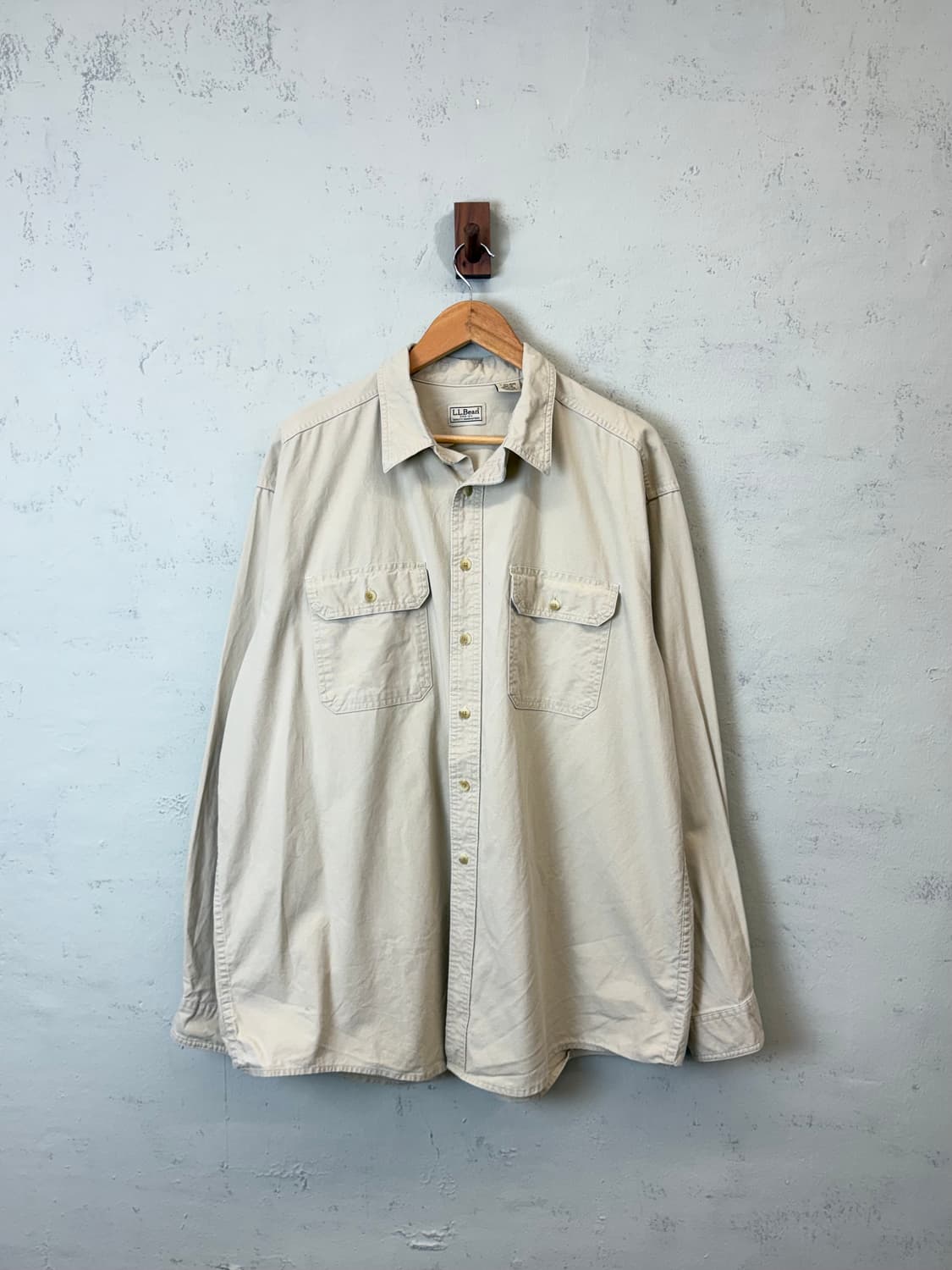 L.L.Bean 엘엘빈 빈티지 투포켓 셔츠 베이지 상품이미지1
