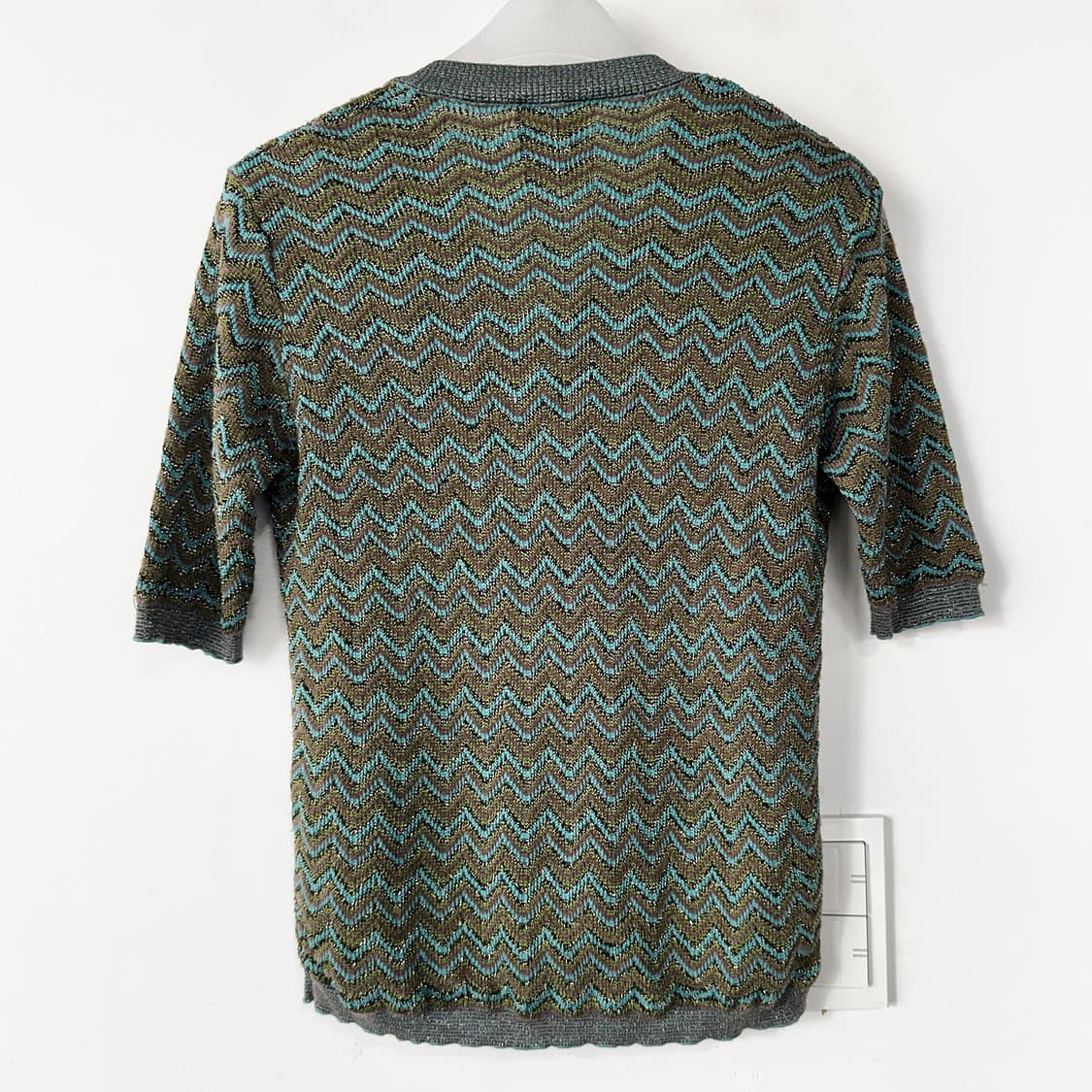 MISSONI 23SS 시그니처 메탈릭 브이넥 니트 탑 상품이미지8