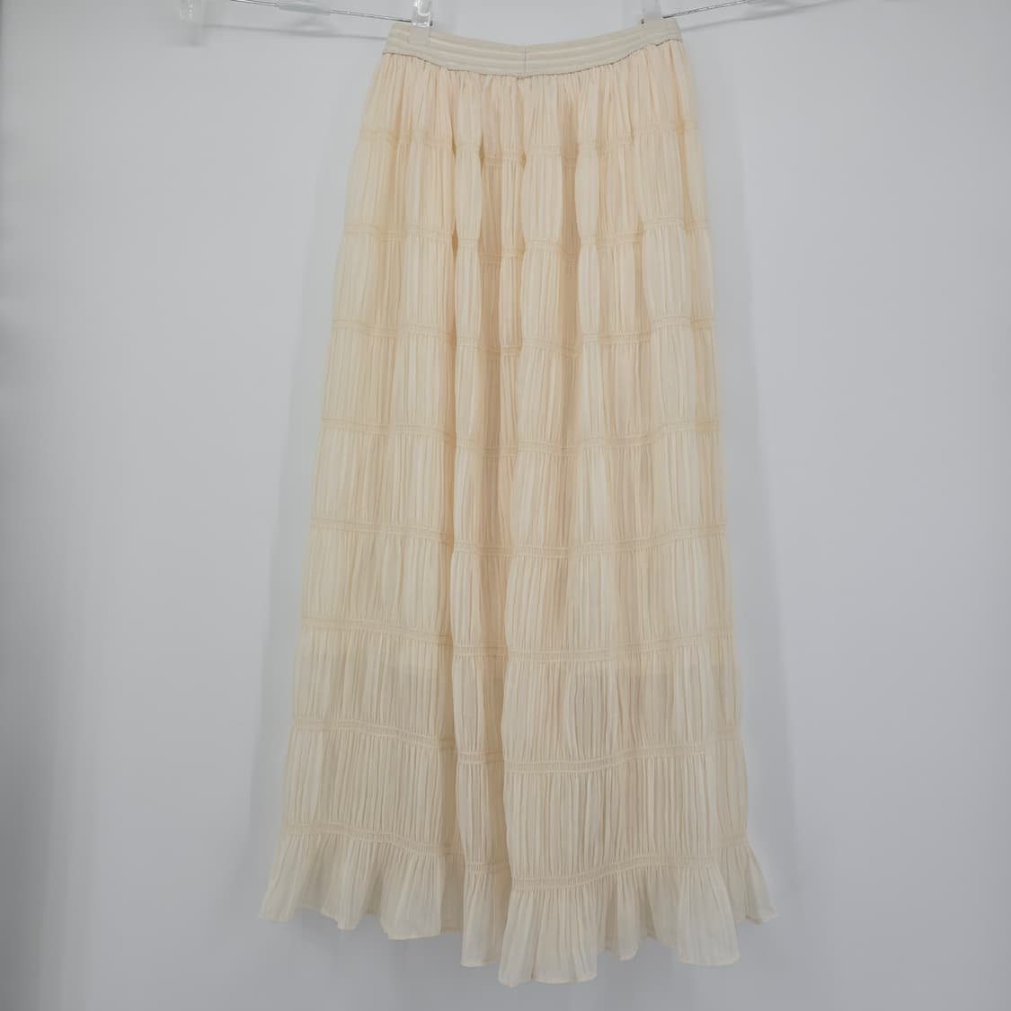 아이보리 캉캉 롱 스커트 상품이미지5