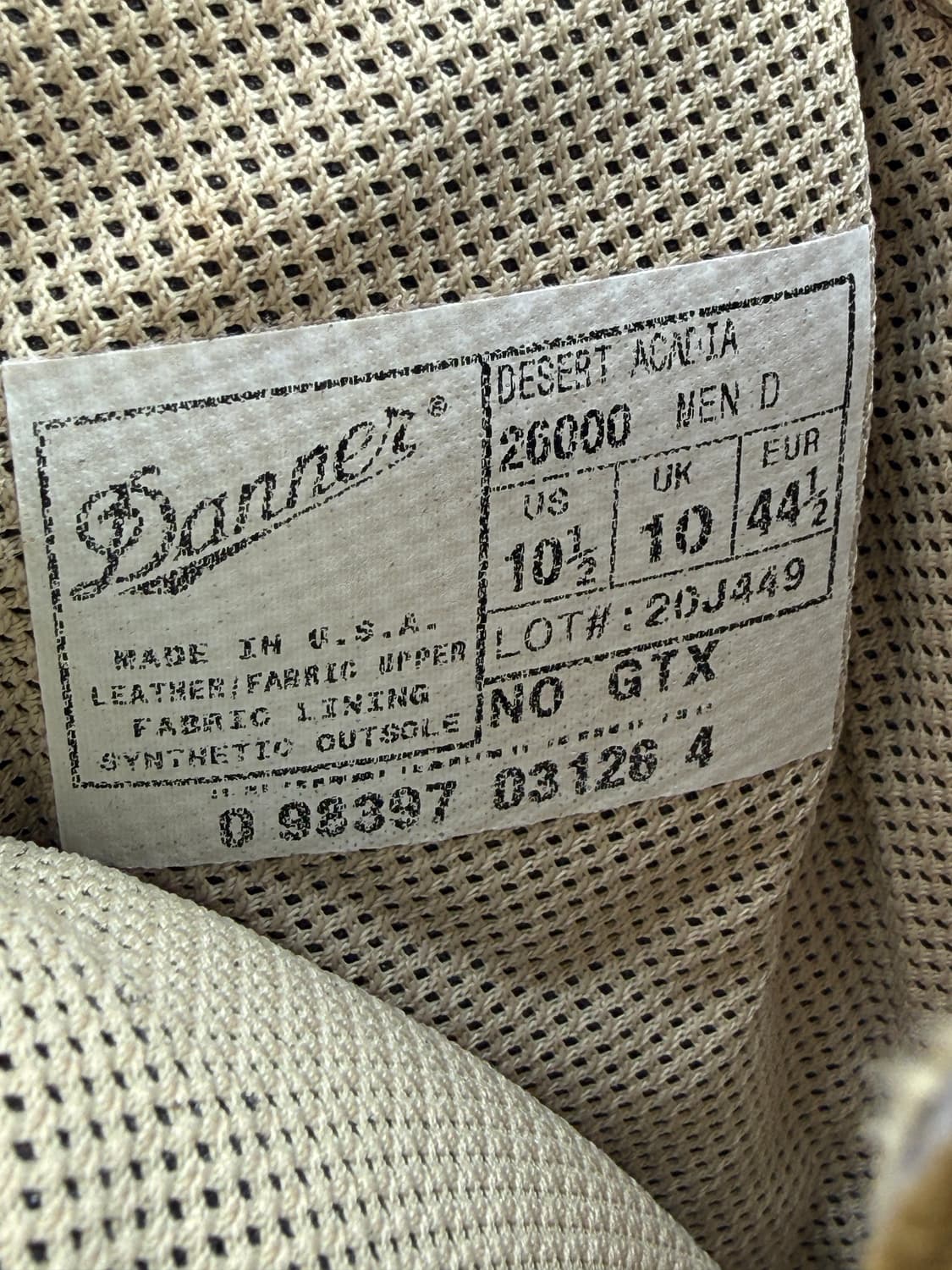[DeadStock] Danner 사막화 부츠 10.5(D) 280-85 상품이미지8