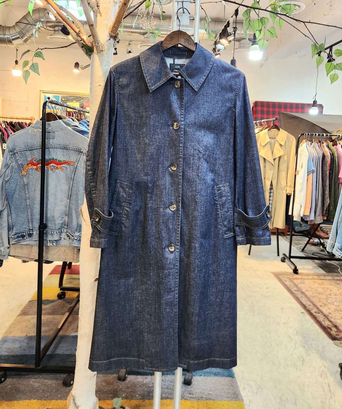 일본판 23ku 데님 코트(코튼 +리넨 블렌드) 상품이미지1