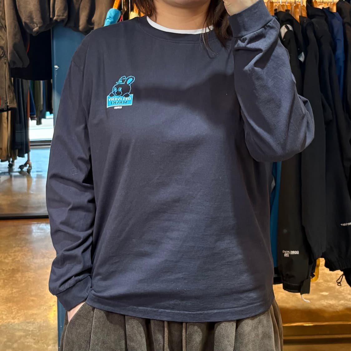 키르시 크린팅 네이비 롱슬리브 상품이미지1