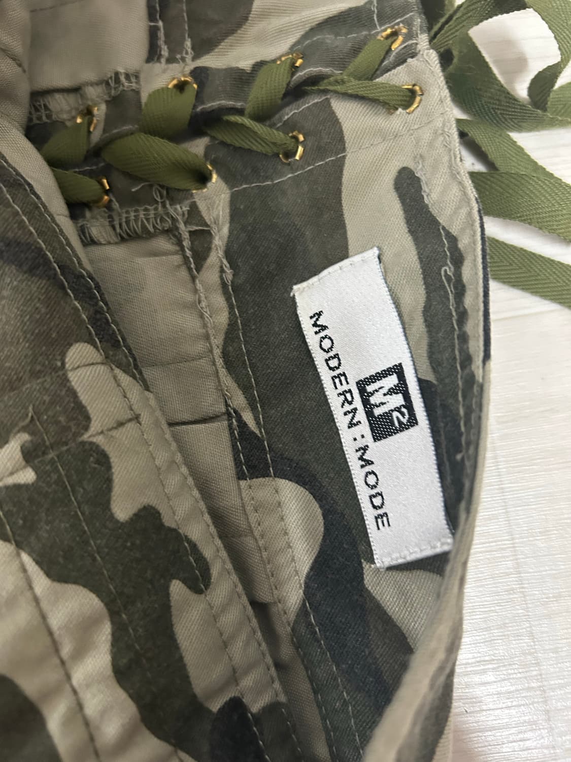 Modern mode y2k 밀리터리 카고 아일렛 스커트 상품이미지5