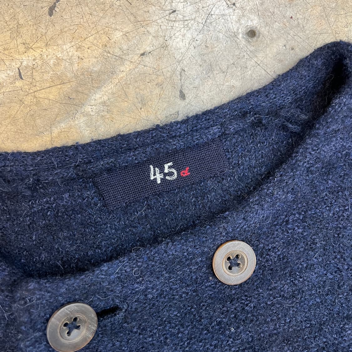 45R 인디고 니트 코트 상품이미지4