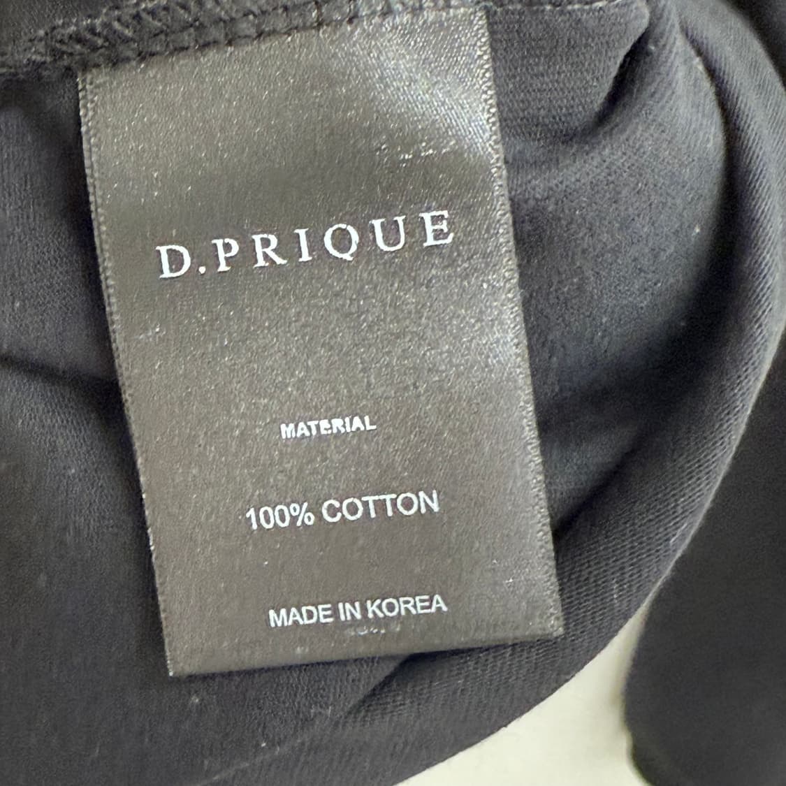 디프리크 cotton100 black 맨투맨 m 상품이미지3