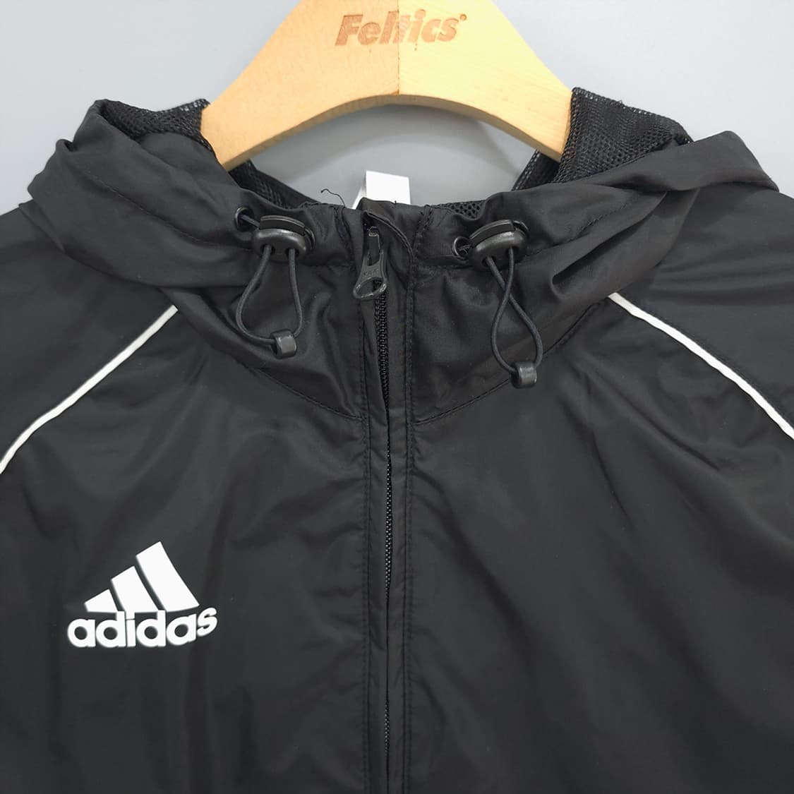 아디다스 adidas 블랙 바람막이 윈드브레이커 L 상품이미지2