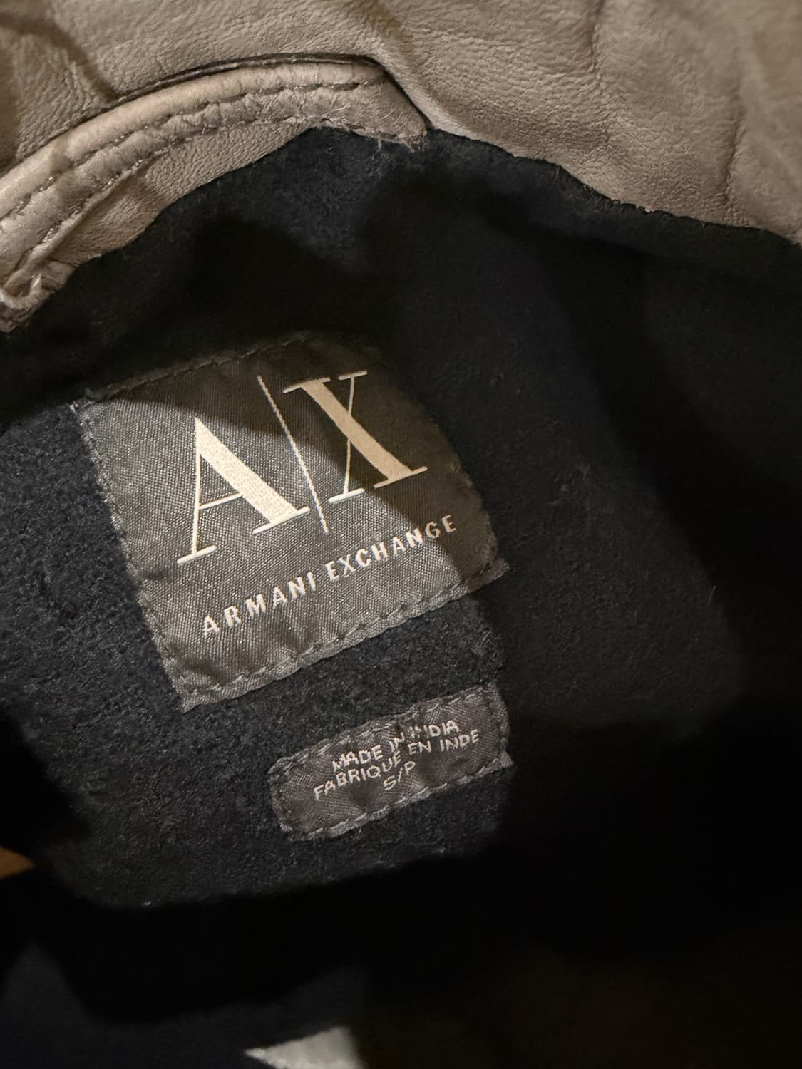 아르마니 익스체인지 램스킨 레더 자켓 상품이미지5