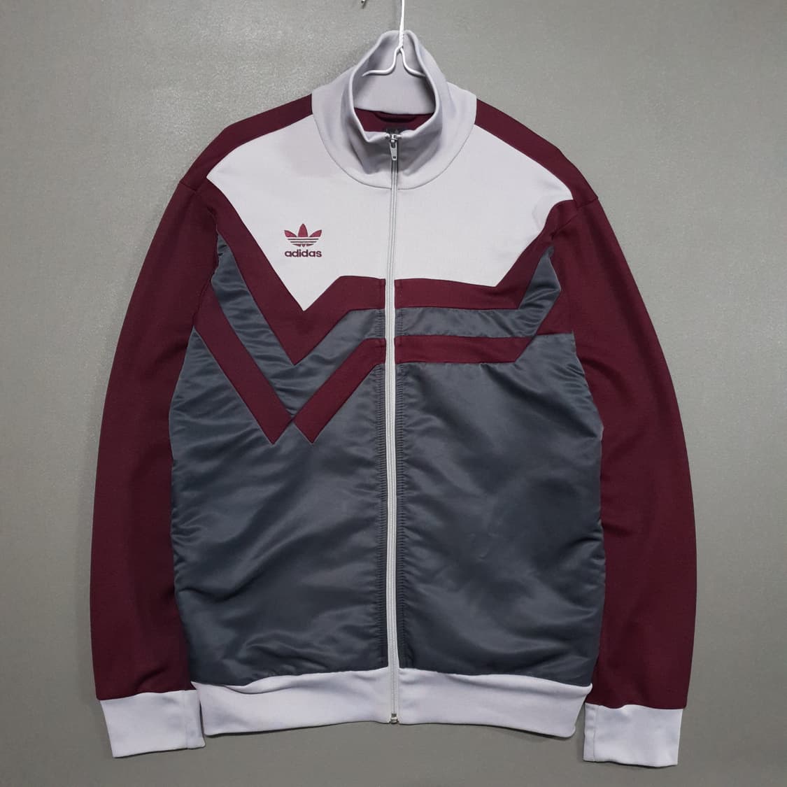 L) 아디다스 희귀 유로파 버건디 그레이 아카이브 트랙탑 져지 자켓 상품이미지1