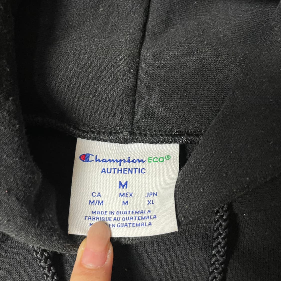 챔피온 블랙 후드티 M 상품이미지4