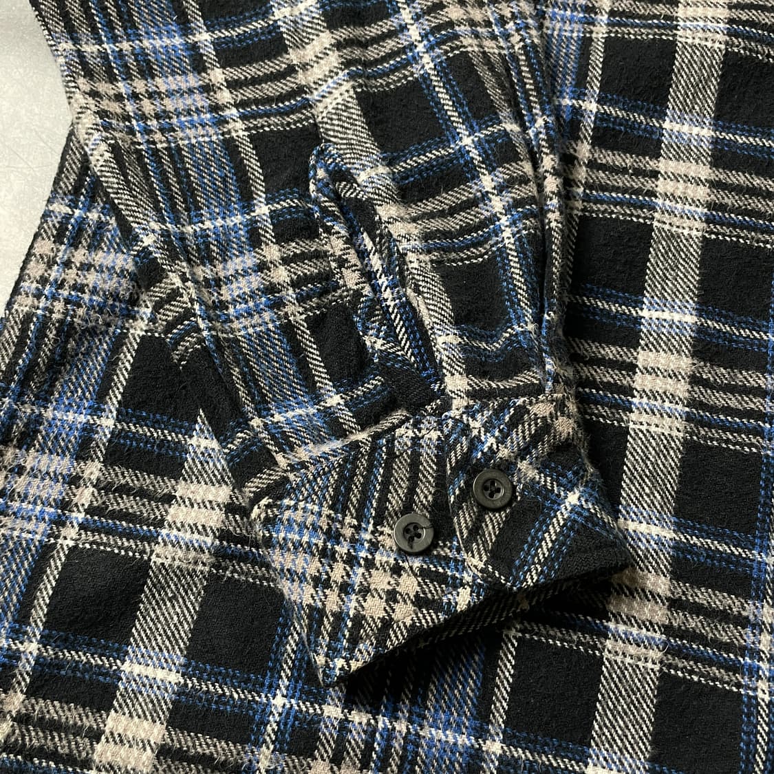 DICKIES 디키즈 블루 플란넬 코튼 체크 셔츠 A00796 상품이미지5