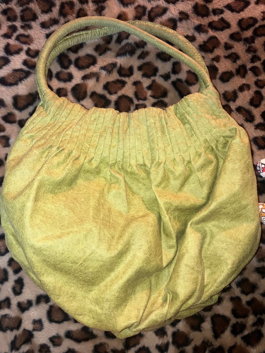 빈티지 코사지 그린 토트백 상품이미지3