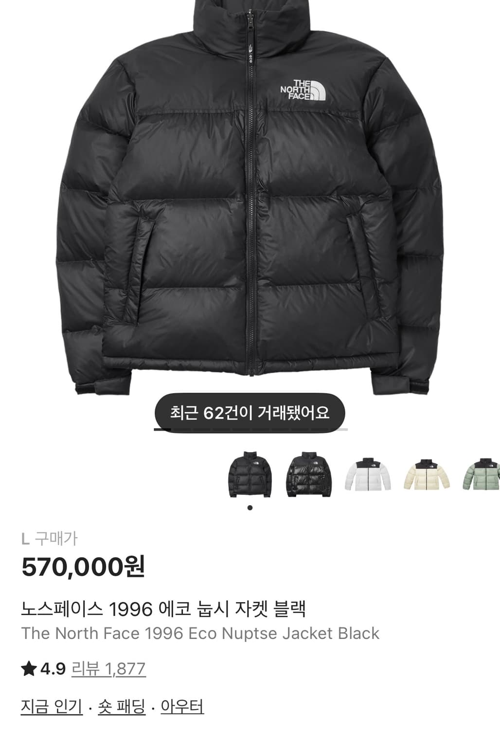 노스페이스 에코눕시 L 상품이미지1