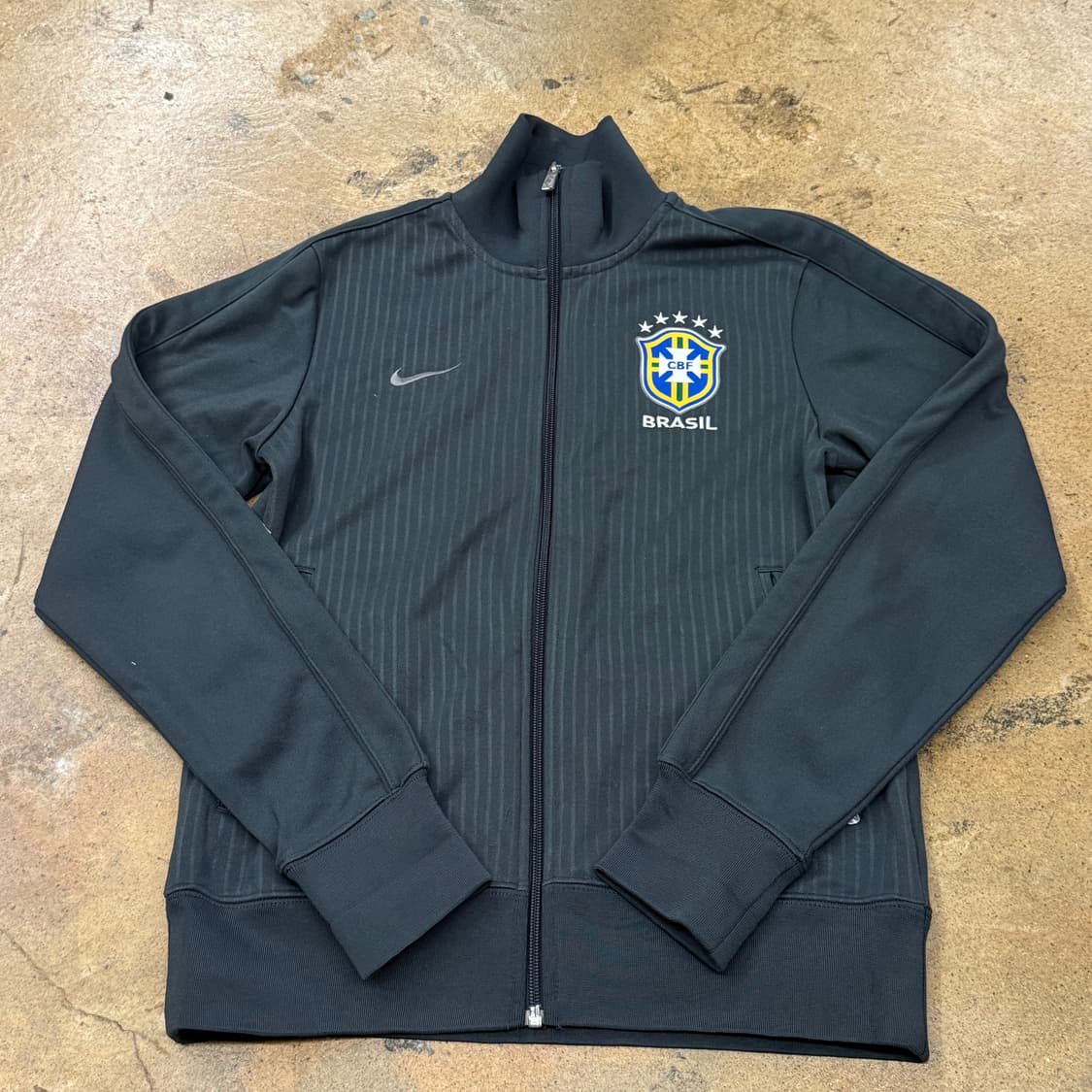 [정품/M] 나이키 브라질 축구 국가대표팀 트랙탑 블랙 b17 상품이미지2