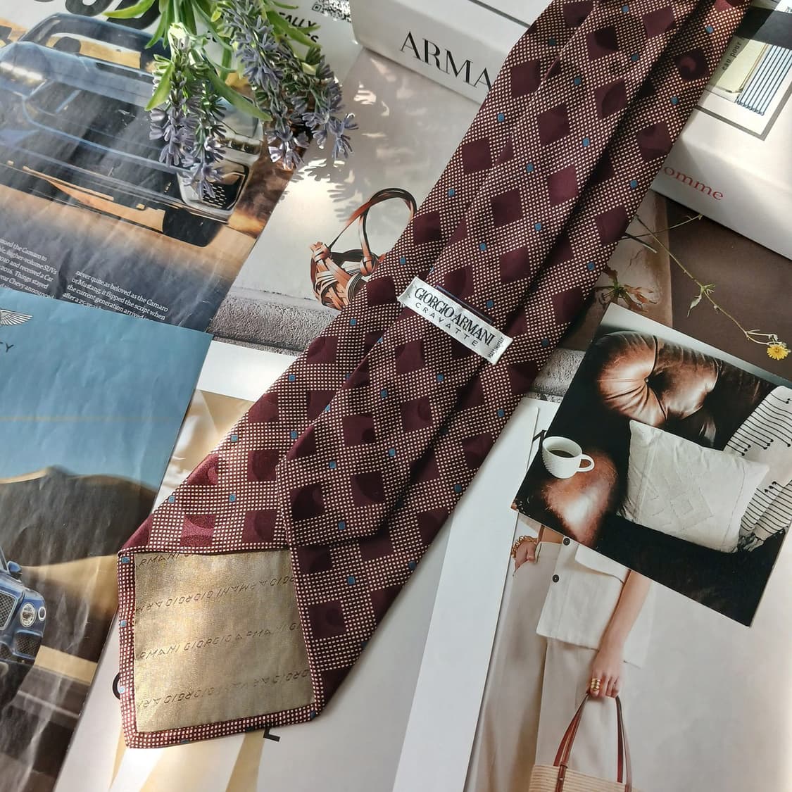 조르지오아르마니 실크 다이아몬드 넥타이 10.2cm A등급 A18883
 상품이미지4