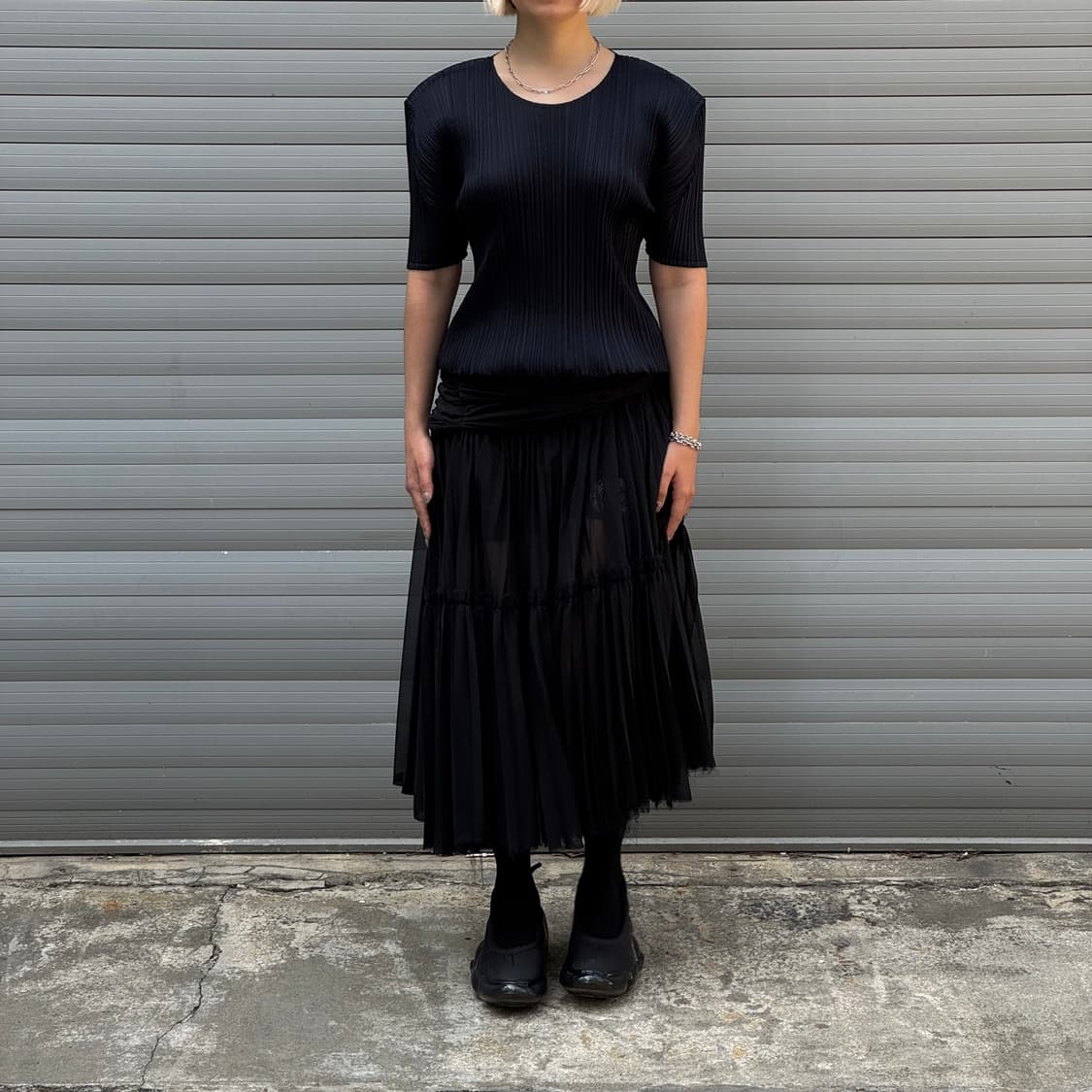 Dark Navy short-sleeved Top 상품이미지8