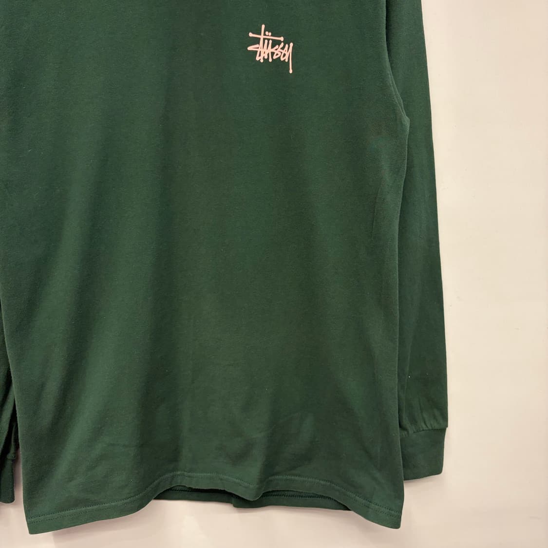 스투시 베이직 빅 로고 그린 롱슬리브 M 상품이미지6