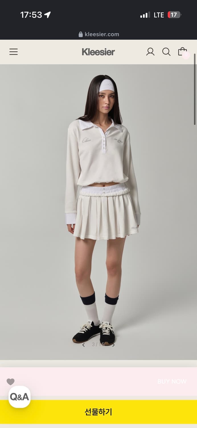 새상품 클리시어 선데이 발란스 세트 셔츠 스커트 상품이미지1