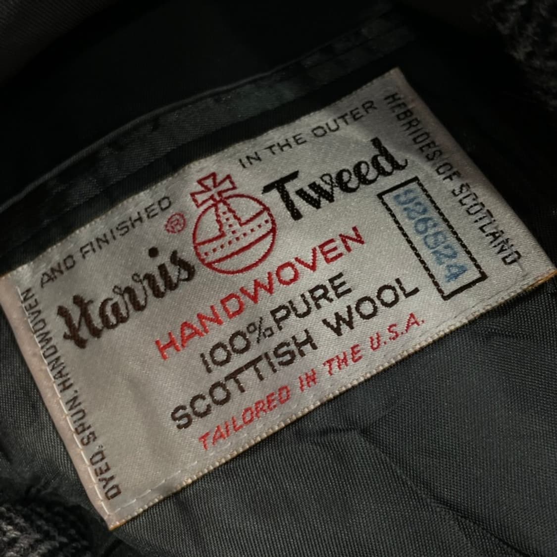 100 해리스트위드 해링본 울 블레이저 자켓 상품이미지4