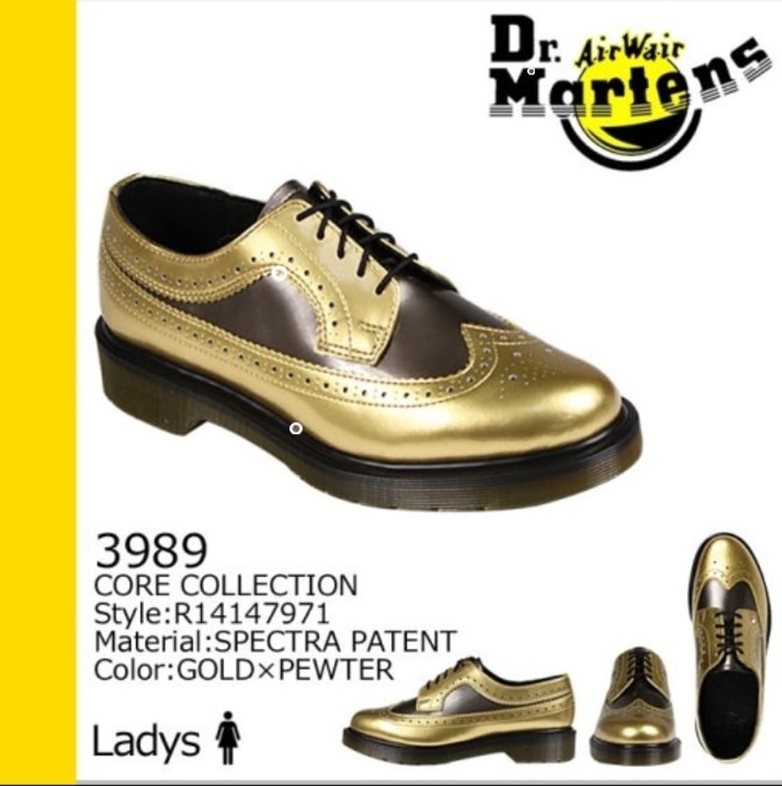 닥터 마틴 윙팁 3989 브로그 스펙트라  골드  상품이미지9