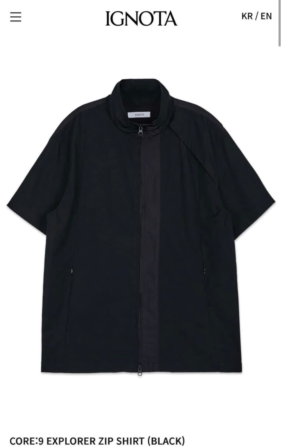 [M] 이그노타 셔츠 - CORE:9 EXPLORER ZIP SHIRT 상품이미지1