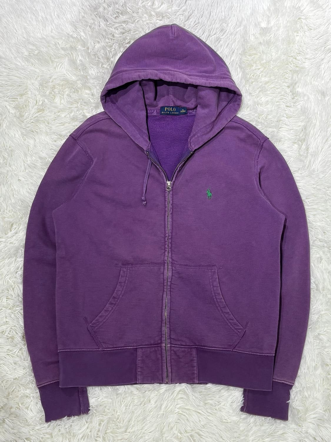 폴로랄프로렌 그린포니 퍼플 워싱 후드집업 상품이미지4