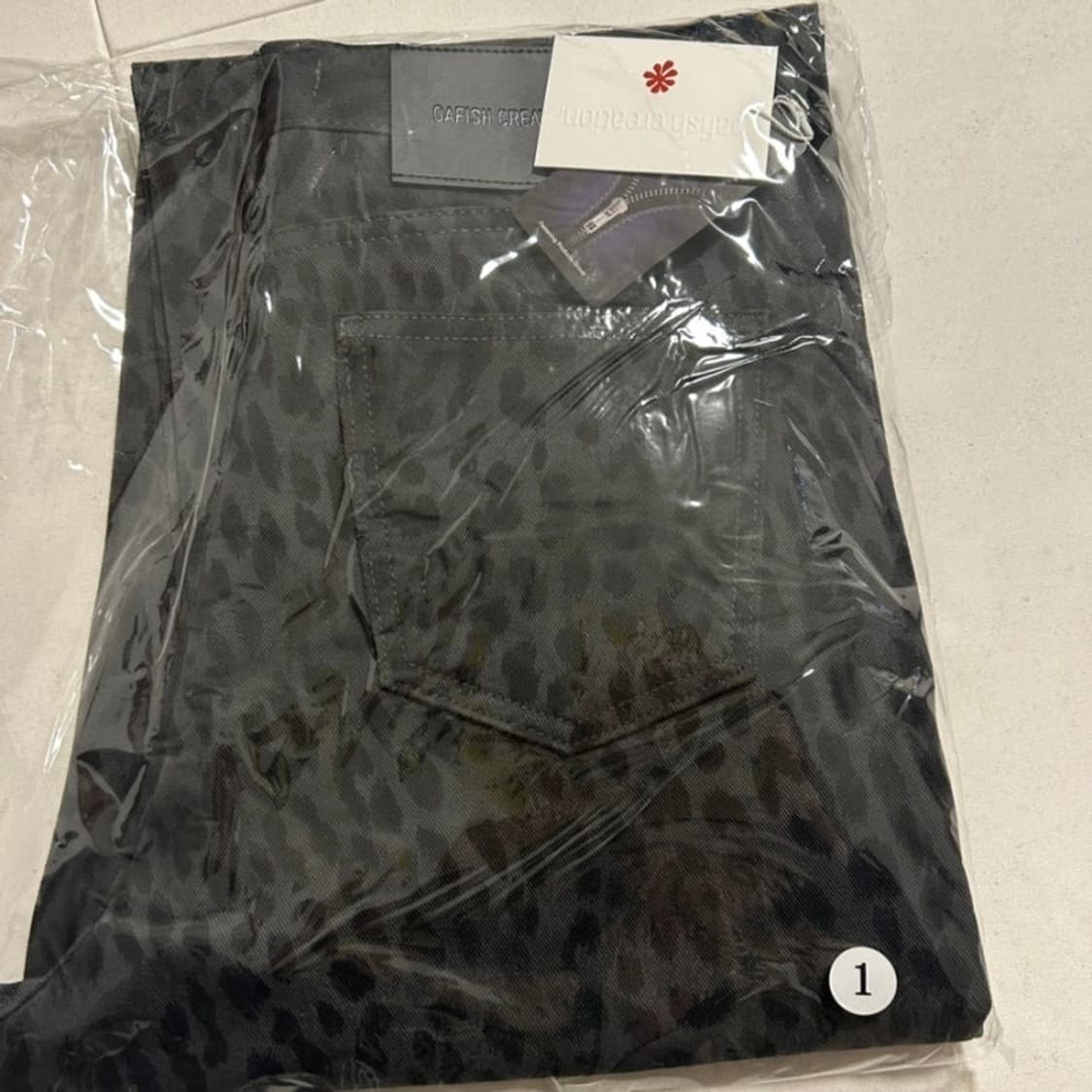 [1] 오피쉬 와이드 레오파드 팬츠 차콜 상품이미지5