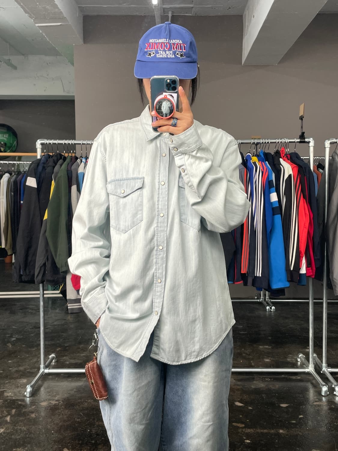 GAP 연청 데님 셔츠 상품이미지1