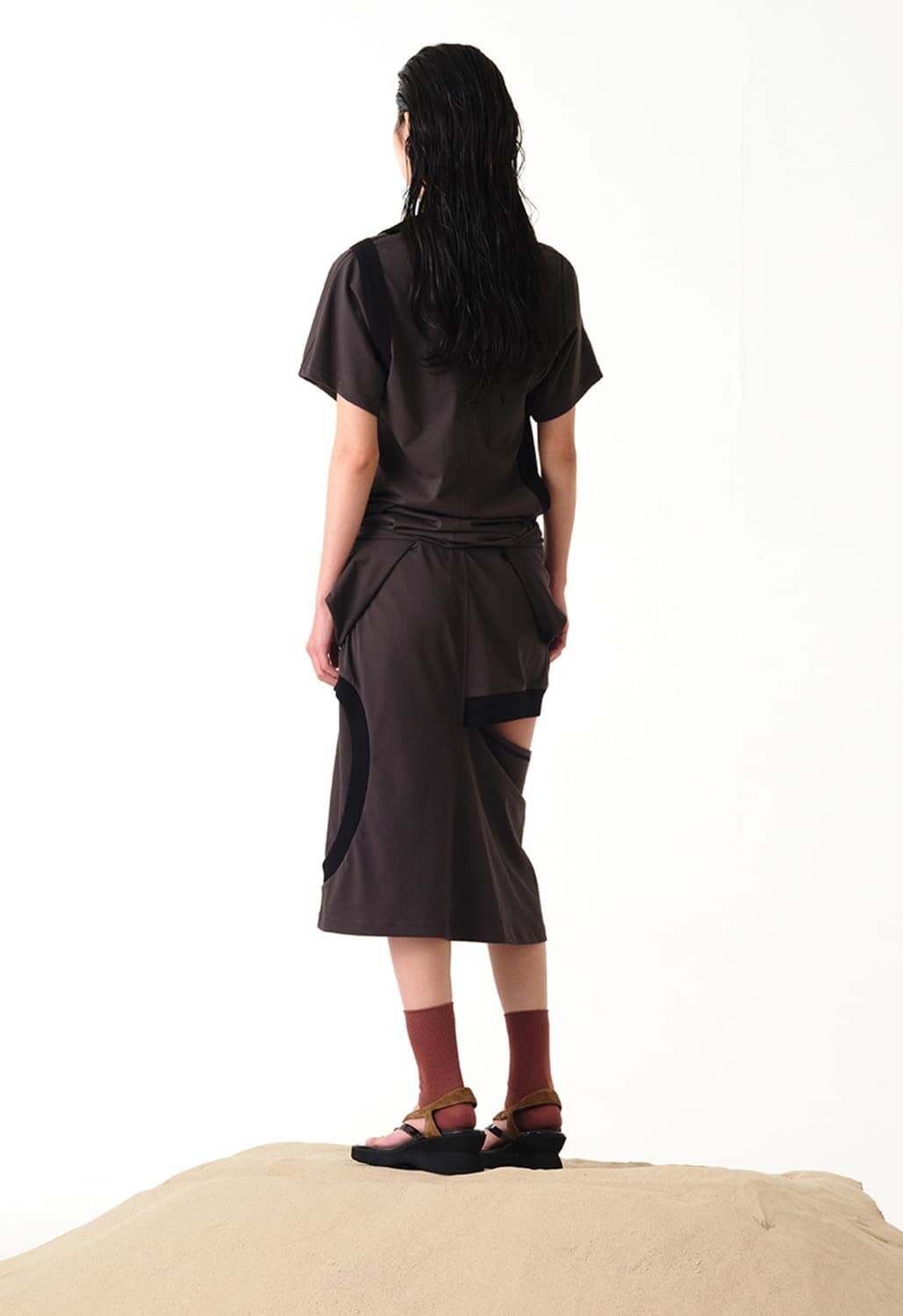 오픈와이와이 PANEL CUTOUT SKIRT 상품이미지4