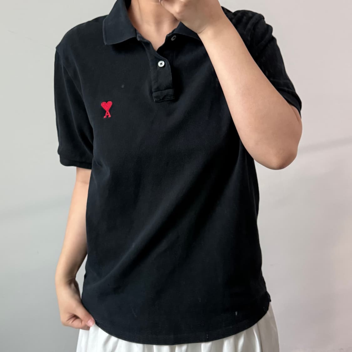 아미 블랙 반팔 카라티 상품이미지2