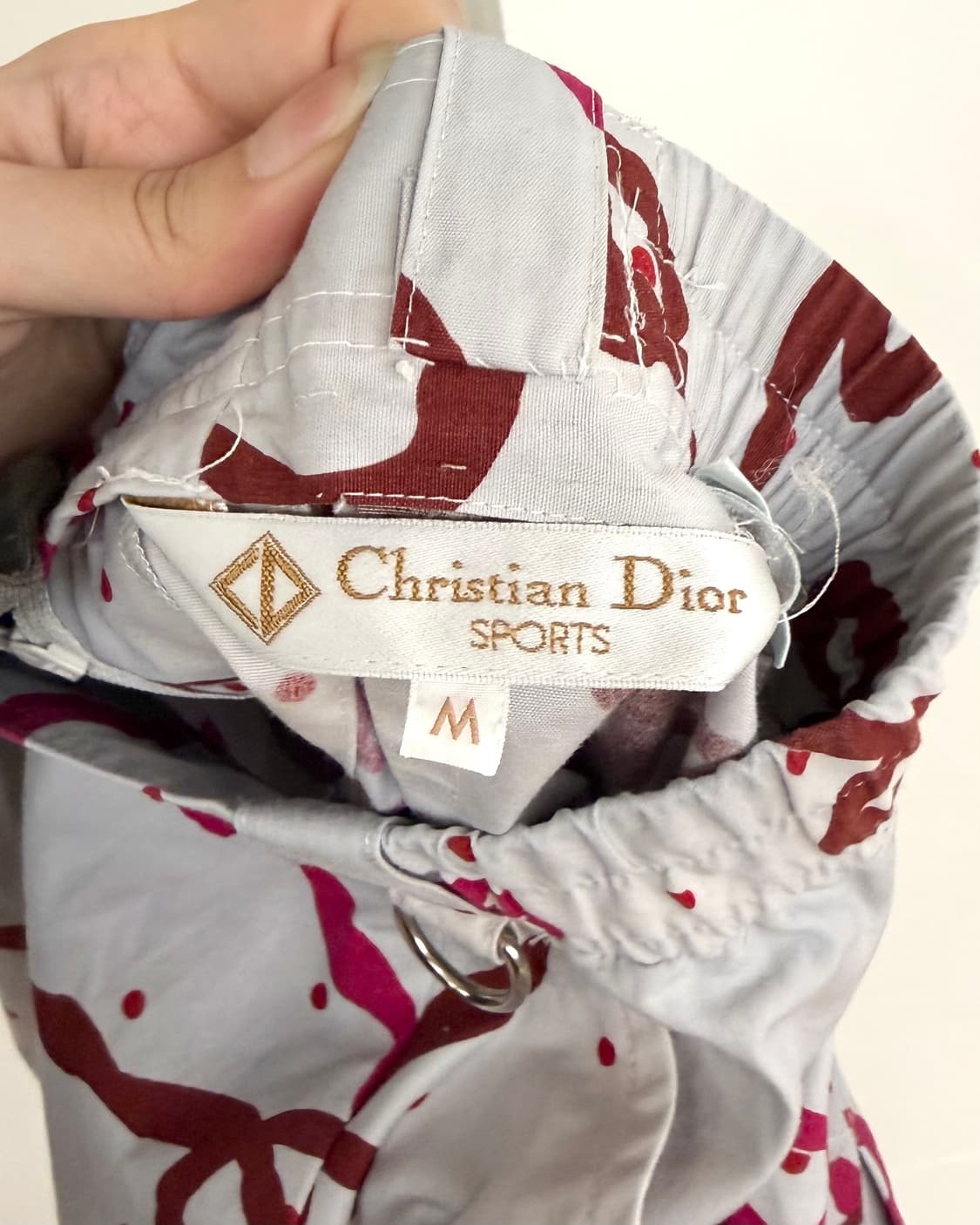 크리스찬 디올 스포츠 화이트레드 보르도 코튼 스커트 상품이미지7