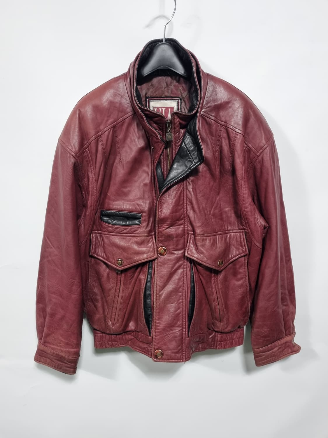 비아 누오바 빈티지 램 나프스킨 가죽자켓 50사이즈 상품이미지1