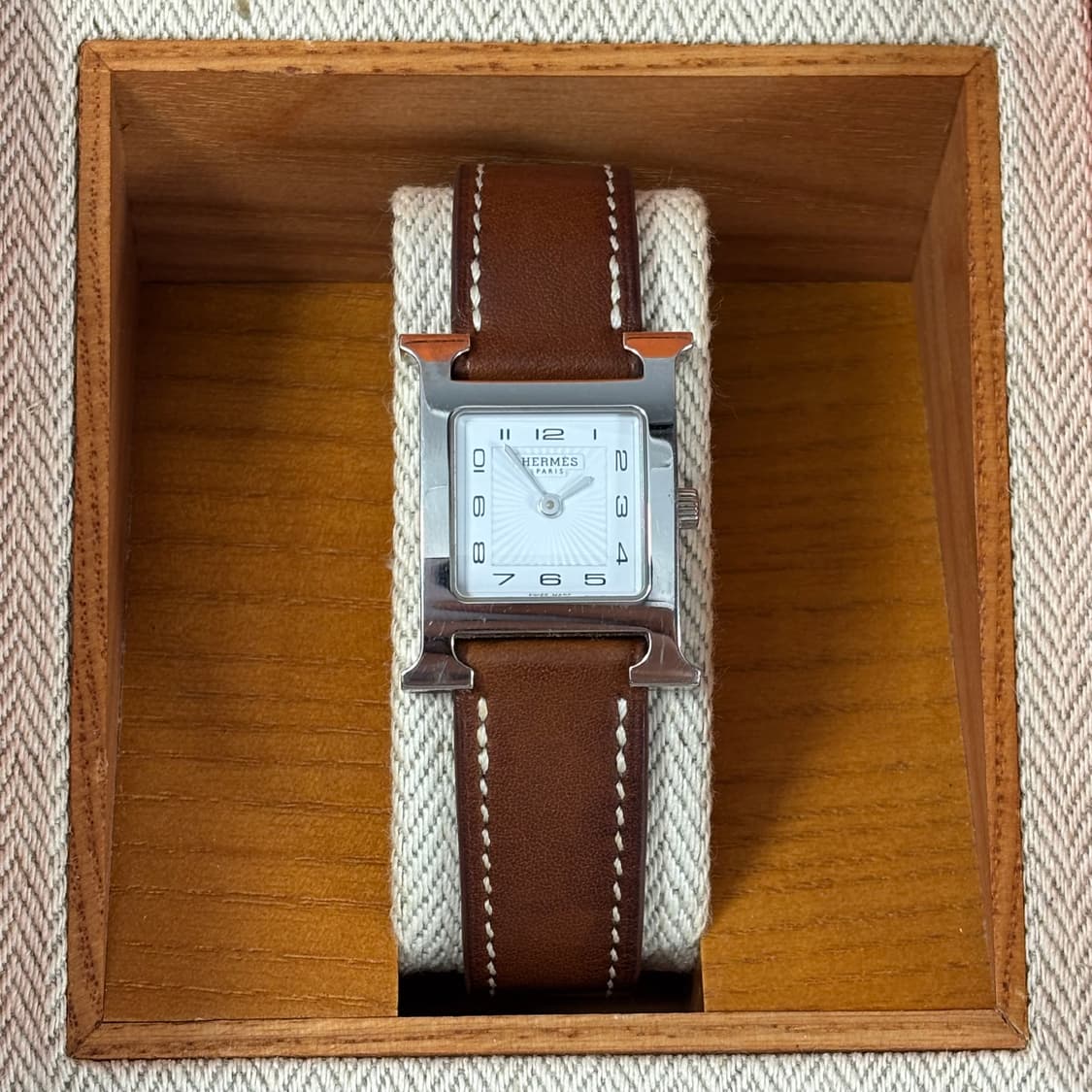 (풀세트,정품)에르메스 H 아워 스틸 시계 25mm 상품이미지3