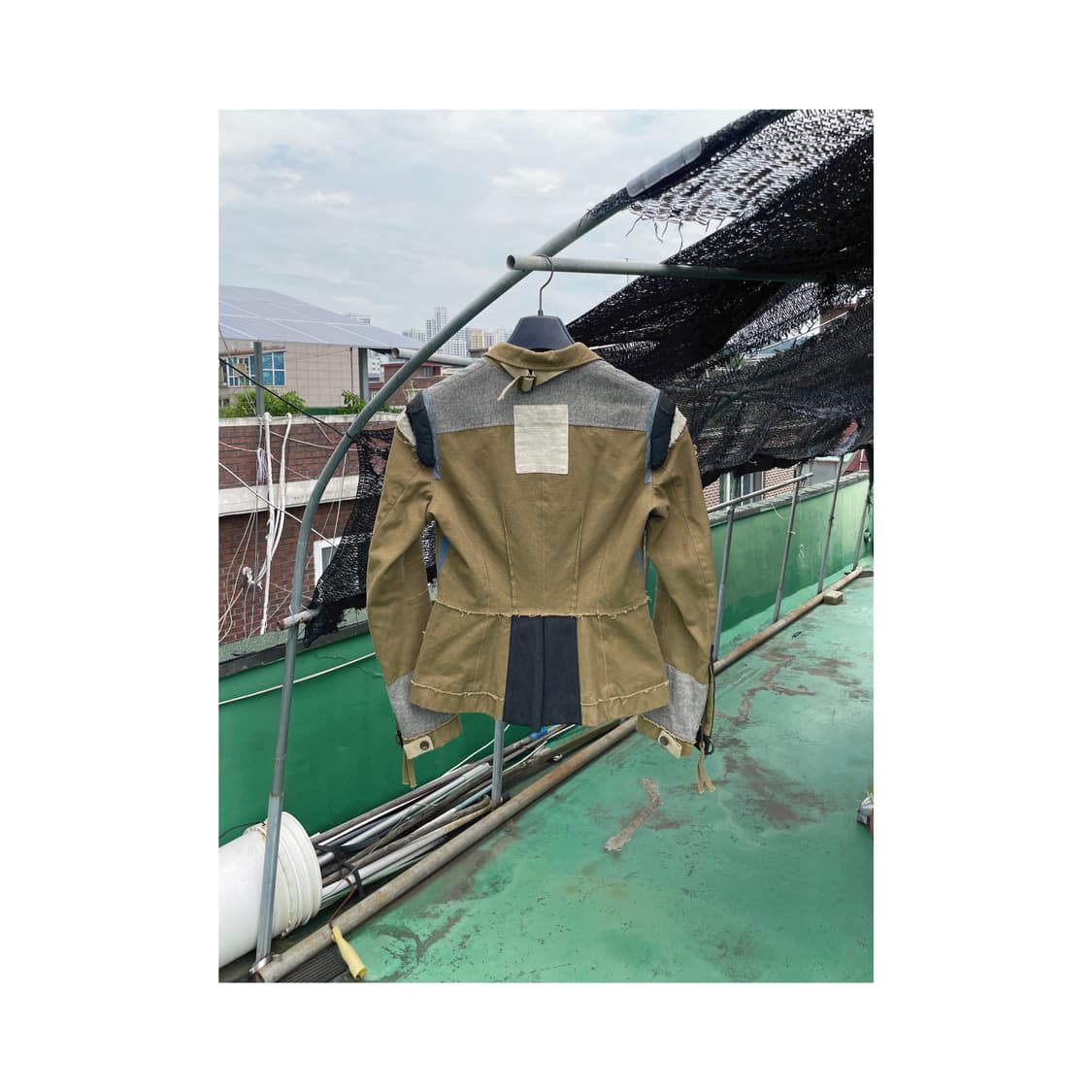 Grunge Ring Buckle Patchwork Blazer 상품이미지3