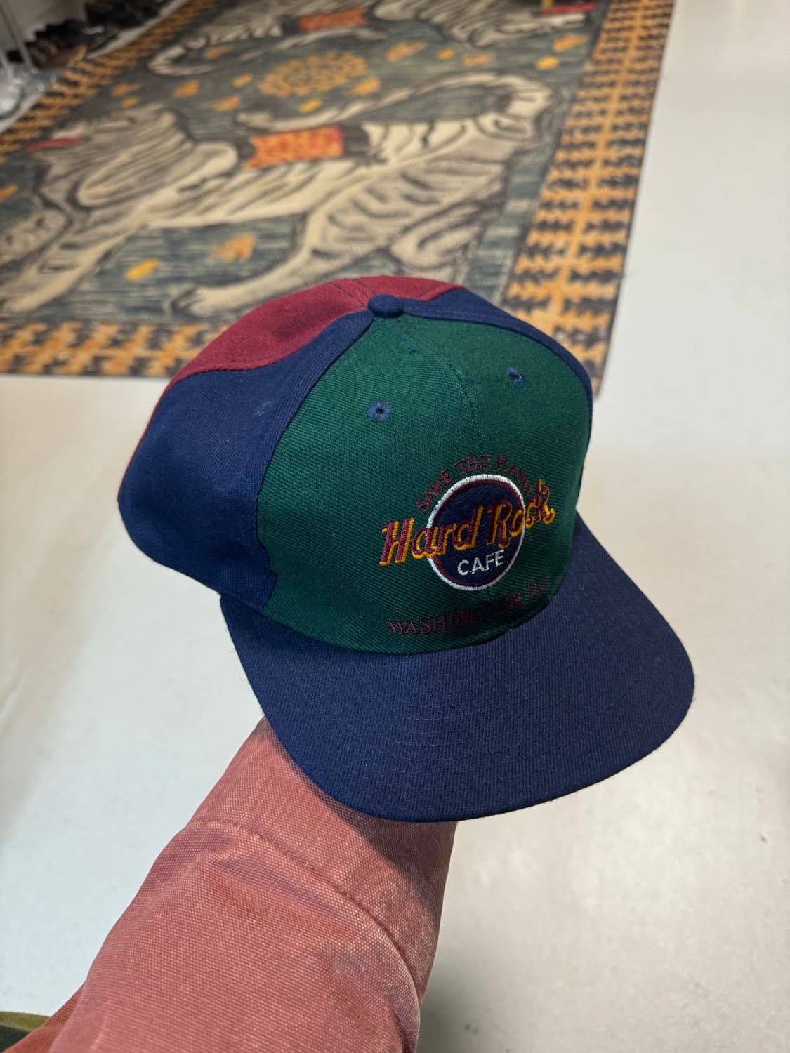 하드락카페 빈티지 자수 로고 볼캡 모자 트러커 캡 상품이미지1