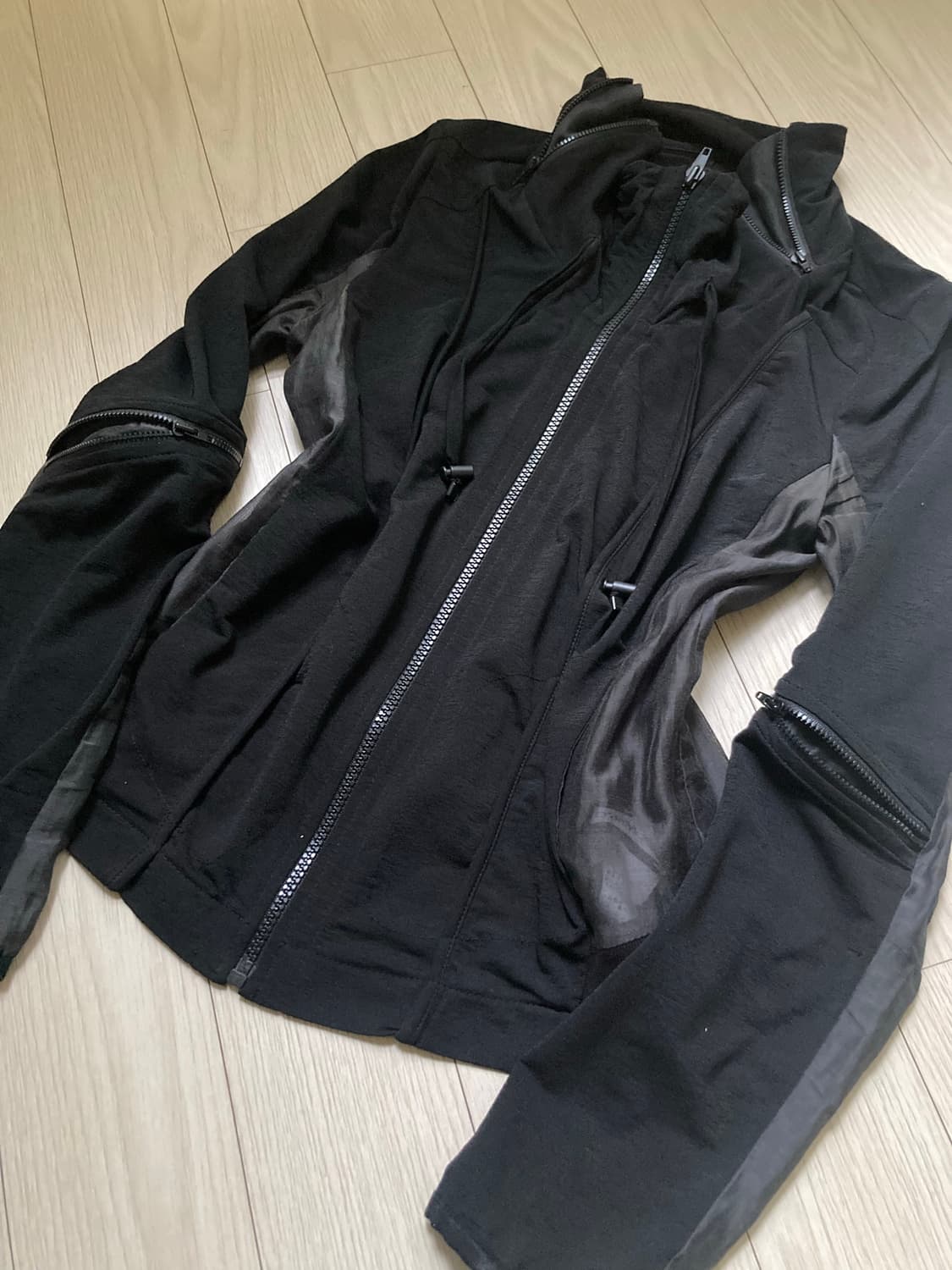 mesh 4 zipper black zipup 상품이미지2